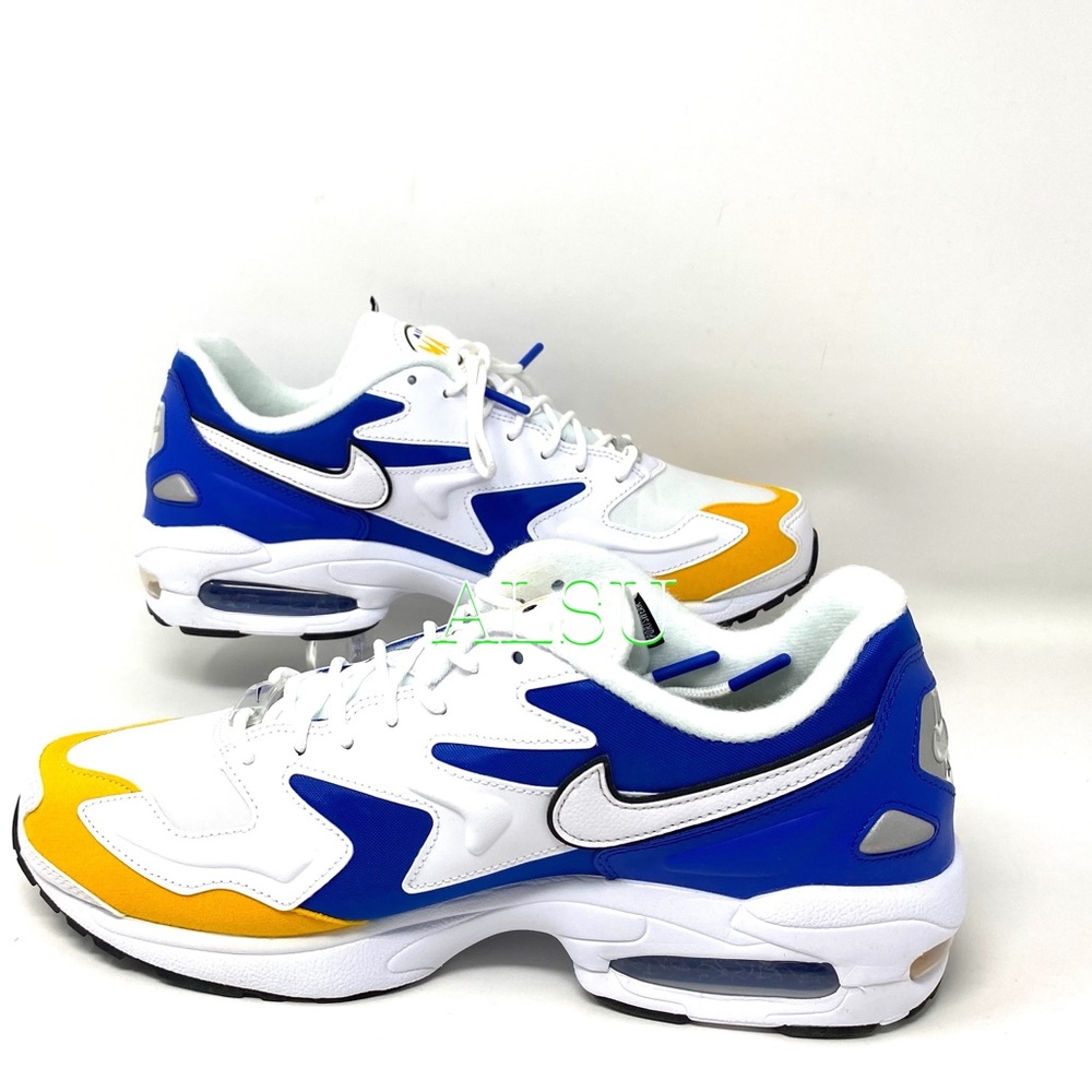 🌿Sale🌿 Nike Air Max 2 Light PRM Leather White Men Size 10 Sneakers BV0987 102 - Picture 3 of 9